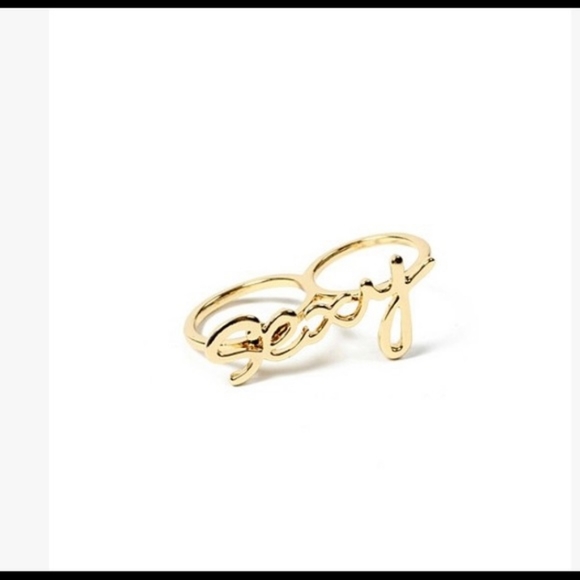 Amrita Singh Sexy Goldtone 2 in 1 Ring NWT - Picture 5 of 6